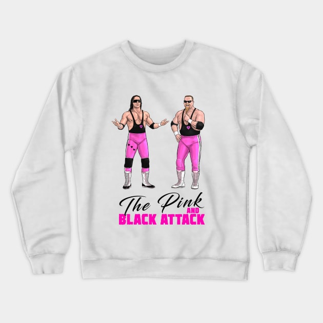 The Pink and Black Attack 1989 Crewneck Sweatshirt by PreservedDragons